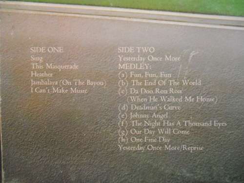 CARPENTERS - NOW & THEN GATEFOLD VINYL, LP, RECORD